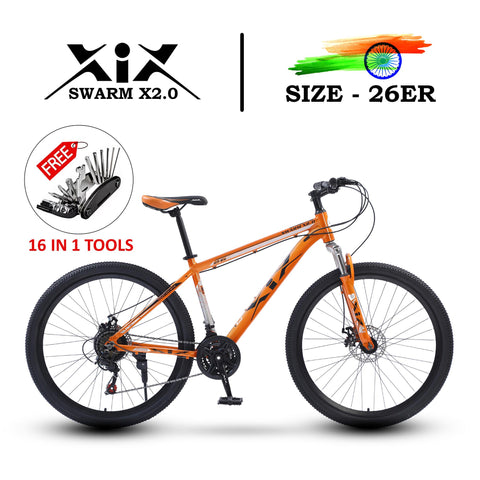 XiX  SWARM X 2.0 size"26" Alloy frame 24 Speed Mechanical Disc Brake Mountain Bike 26er