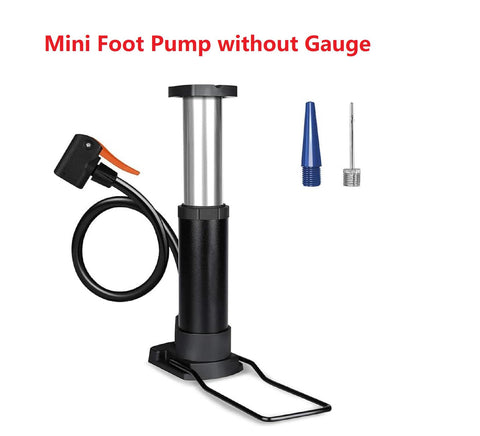 XiX Bicycle Pump Foot Pumps with Precision Pressure Gauge 11 Bar/160 PSI for All Valves SV AV DV, Mini Portable Air Pump Floor Pump with Adapter for Car, Balls, Toys, Mattresses, Swimming Tyres bike part