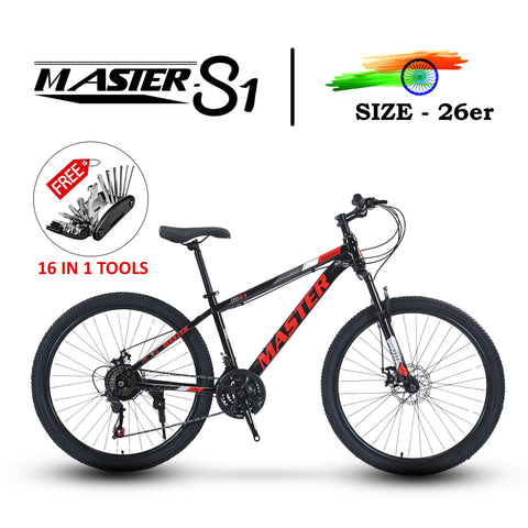 Master S1 Size 26 3*7 Speed Steel Mountain Bike Mechanical disk break