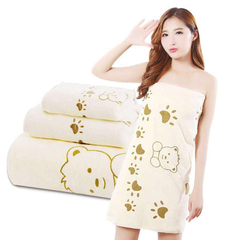 3 in 1 Microfiber Towel Set - 1pcBath Towel+1pcHand Towe+1pcFace Towel --BIGMK.PH
